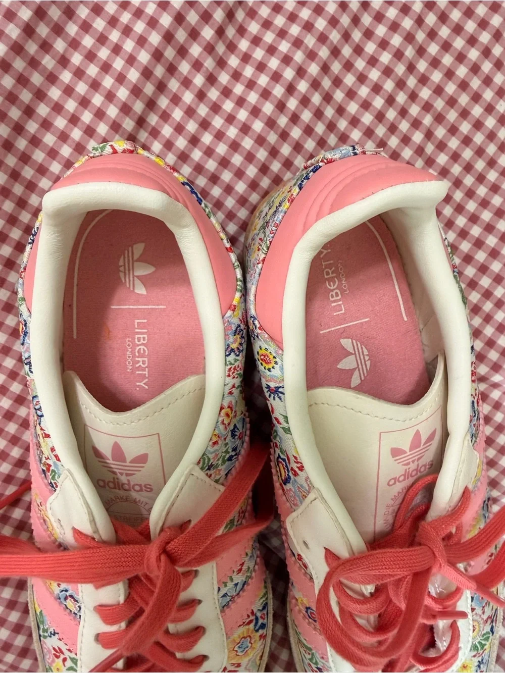 adidas Women’s Floral Pink Accent Sneakers
